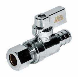 MAS ML-125-1214 1/2 PEX X 1/4 OD CHR COMP STRAIGHT STOP
