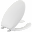Elongated Open Front Commercial Plastic Toilet With Cover