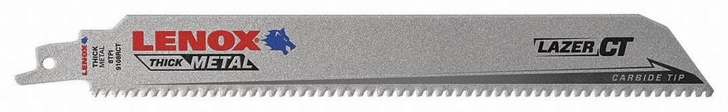 9"x1" Lazer CT Carbide Tipped Reciprocating Saw Blade (Each)