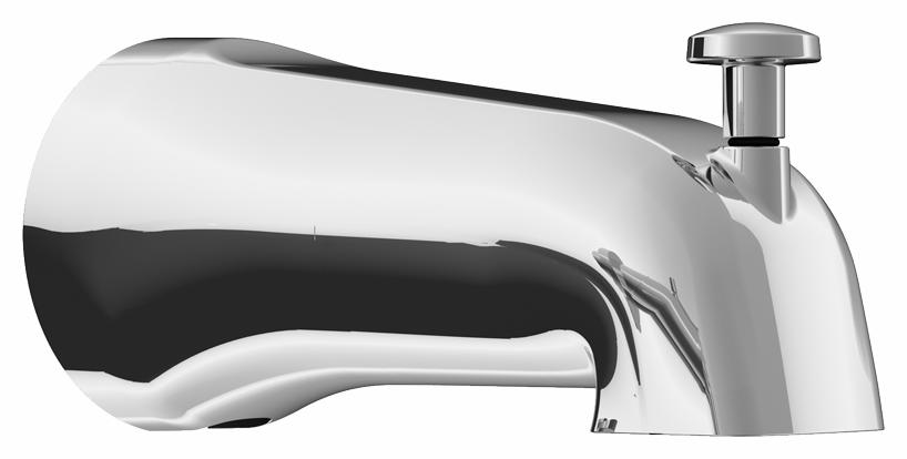 Square Slip Fit Tub Spout with Diverter