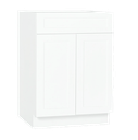 Base Cabinet w/ 2 doors & 1 drawer (Matte Luxe White, Shaker 90, 24")