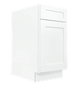 Base Cabinet w/ 1 door & 1 drawer (Matte Luxe White, Shaker 90, 9")