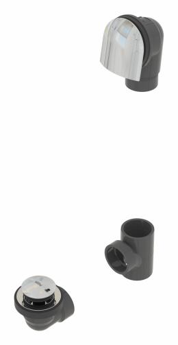 Tip-Toe FRZERO PVC Offset Waste & Overflow Kit
