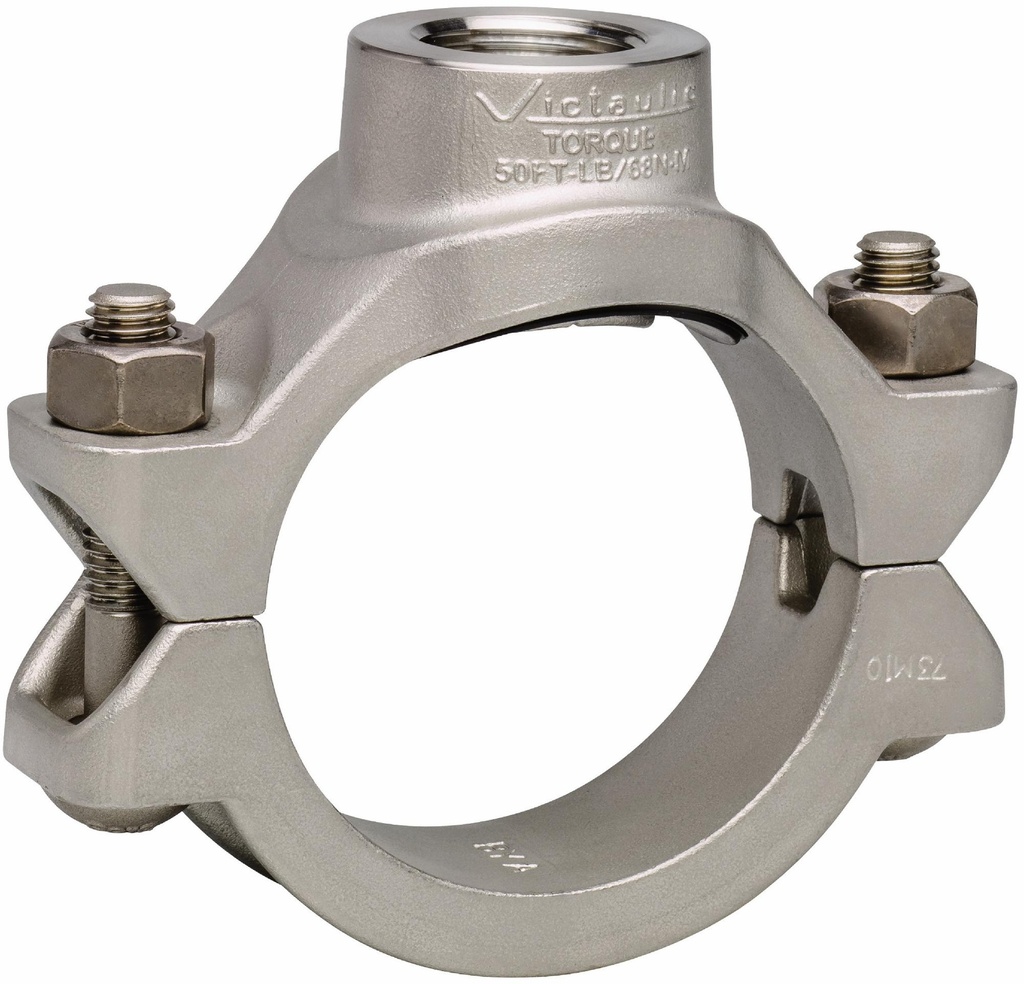 3" x 3/4" FPT Mechanical Tee EDPM 316SS Style 422