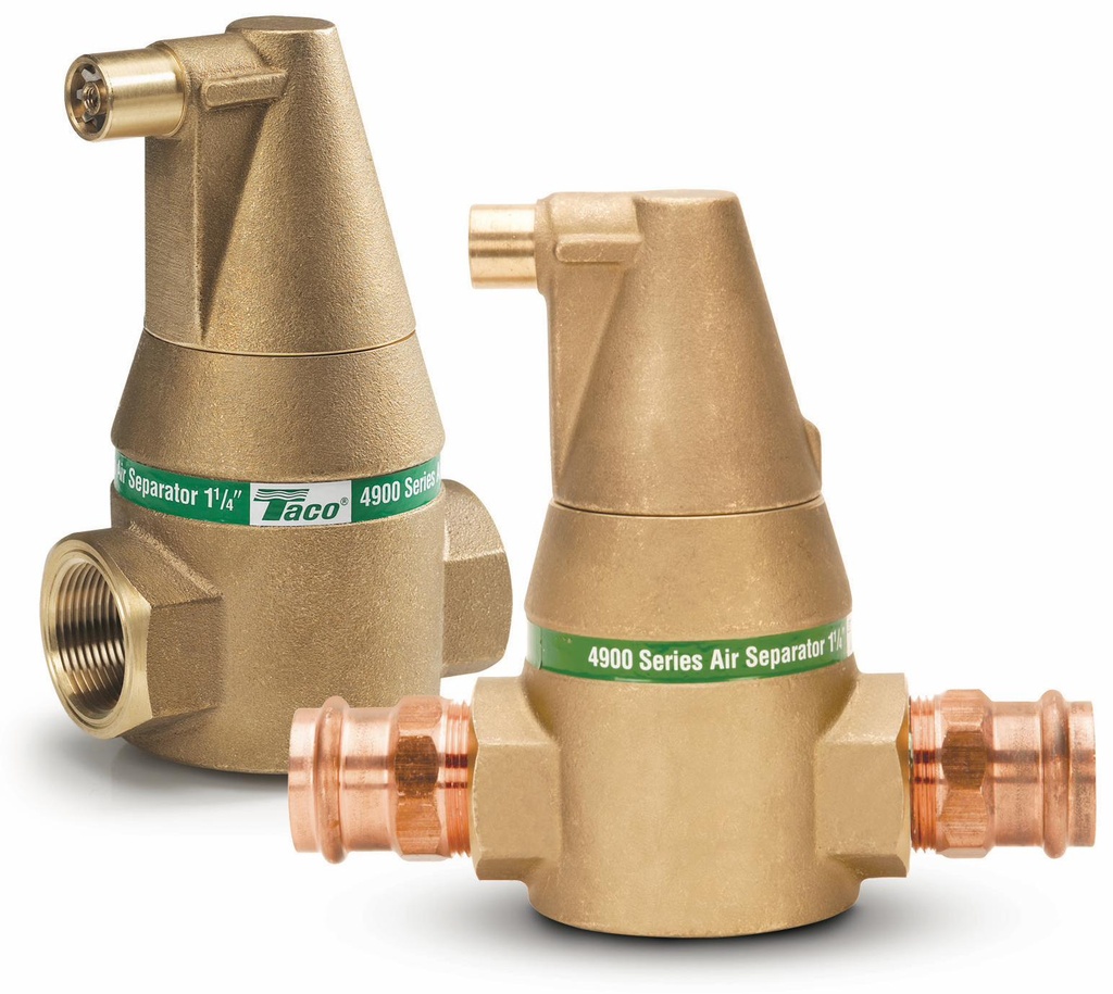 1 1/4"  Press 4900 Series Microbubble Air Separator, Bronze Body