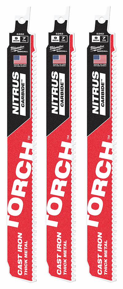 9" TORCH W/NITRUS CARBIDE 3PK
