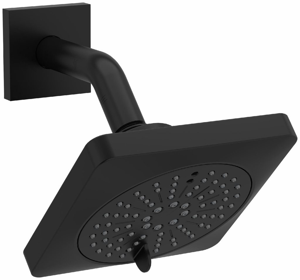 5" 2-Function Square Showerhead with Arm