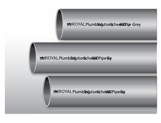 3" x 20' CSA Sch80 PVC Pipe