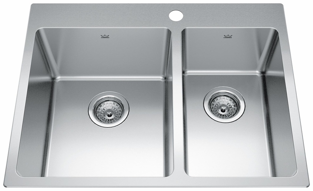 Brookmore 26-15/16" 1-Hole 1.75 Bowl Drop-In Kitchen Sink