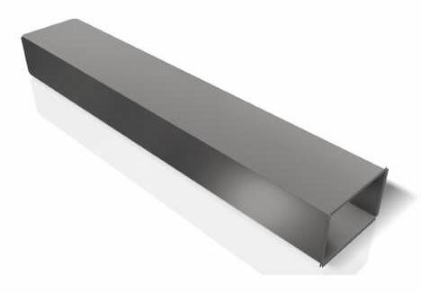 13.5" x 20.25" Plenum 71"H with Flange and End Cap, 26 ga