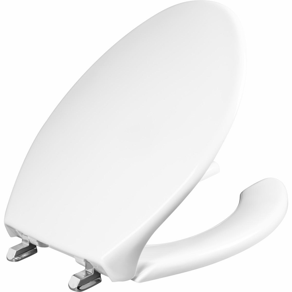 Elongated Commercial Open Front Toilet Seat with Cover
