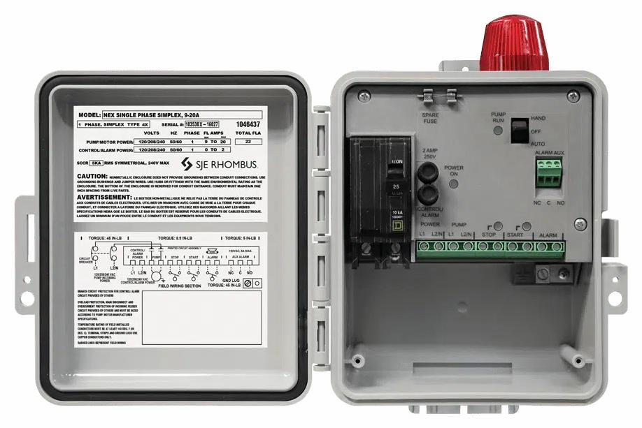 SIMPLEX PANEL NEX 9-20A W/O FLOATS