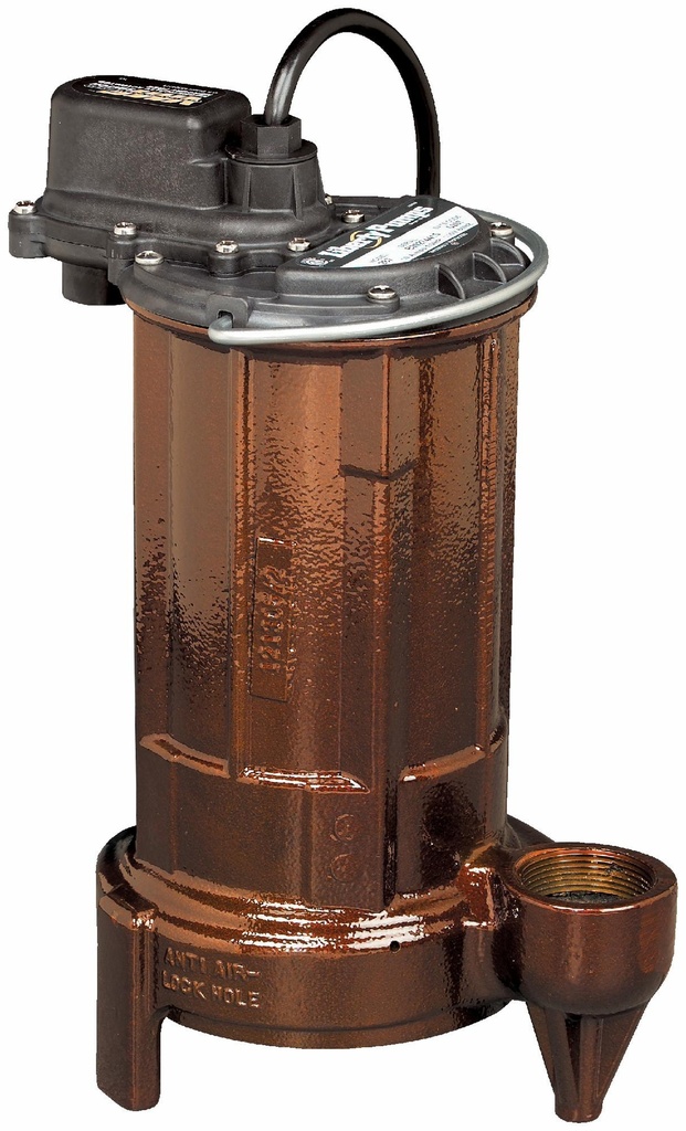 1/2 HP 1-Phase 115V Cast Iron Sump/Effluent Pump Auto with 25' Cord