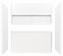 NexTile 60" x 30" 60" 4-Piece Alcove Tub Wall Kit