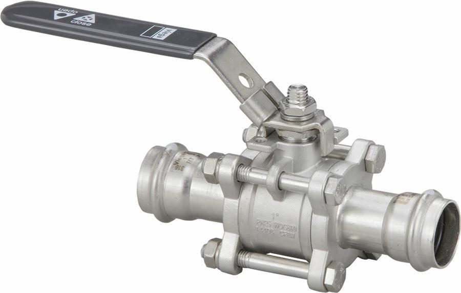 1-1/2" x 1-1/2" Viega ProPress 3 piece ball valve P x P