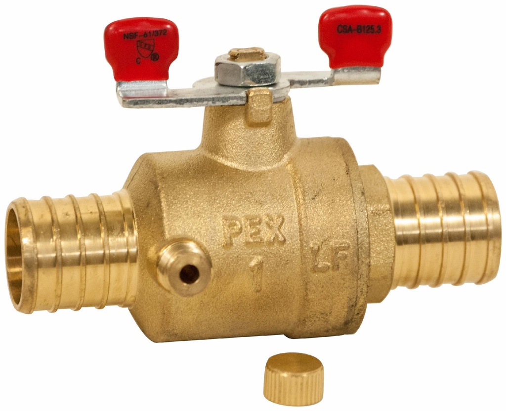 1/2 PEX-CRIMP STOP + DRAIN LF