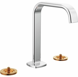 [3051325] Allaria Widespread Bathroom Faucet with Square Spout 1.2 GPM (Less Handles)