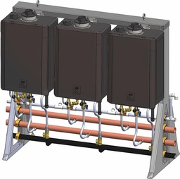 [3681410] 3 Unit Inline Free Standing Rack with Sensei CX Tankless Water Heaters