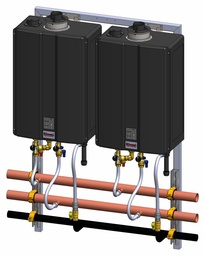 [3681430] 2 Unit Wall Hanging Rack with Sensei CX Tankless Water Heaters