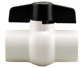 [7647010] 0929S-07 - '3/4" Slip PVC Ball Valve Epdm Seat - Epdm Stem O-Ring'