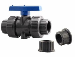 [7642240] 0924-07 - '3/4" FPT/Slip Union PVC Ball V PTFE Seat - Epdm O-Ring Seal'
