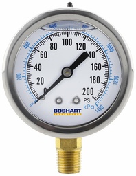 [6649930] PG25-200-GNL - 'No Lead 2.5"Liq 1/4"Lm 0-200'