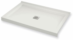 [6451750] B3Square 4836 Center Drain Right Corner Shower Base