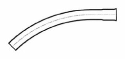 [7680055] 4" X 45 36"RAD ORNGE TEL DUCT BEND
