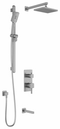 [3742820] SquareOne TD3 Thermostatic Integrated Diverter Tub and Shower System with Wall Arm (less valve)