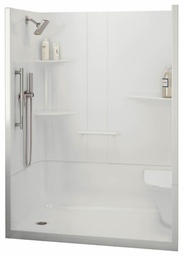 [6455114] Allia SH-6034 LH Drain Alcove 2-Piece Shower with RH Seat