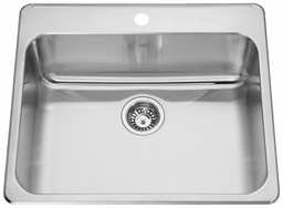 [4405024] Steel Queen 25-1/4" 1-Hole 1 Bowl Drop-In Kitchen Sink