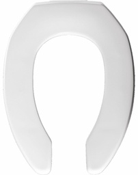 [2004470] Elongated Open Front Commercial Plastic Toilet Seatwith STA-TITE Hinges Less Cover