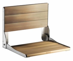 [5949665] Home Care Wall Mount Teak Fold Down Shower Seat