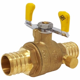[3501115] 1/2 PEX LF WING BALL VALVE W/DRAIN