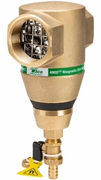 [1484775] 3/4" in-line magnetic dirt Separator c/w blow down valve, Bronze Body