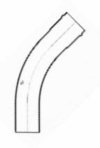 [7692505] 8"x45Dx48R PVC BEND SWR DR35 SPxG FAB RING- TITE/TRENCH TOUGH PLUS