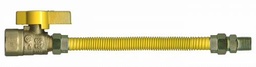 [1699287] 3/8in MIP x 3/8in FIP,3/8in O.D x 1/4in I.D, 18in SS Gas Non-Coated Gas Conn