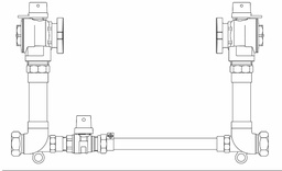 [2312818] N/L 15"H 2" COPPER STR - 2" FIP x 2" FIP - F/PORT B/V & DUAL CHK/V with TEST PORT