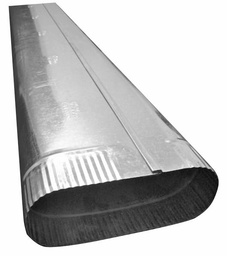 [5622145] 3" x 7-3/4" x 96" Oval (6") Snap Lock Pipe  (per foot)