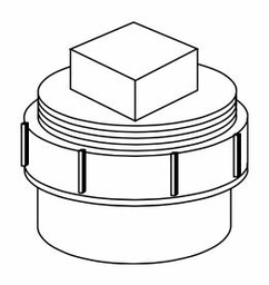 [7583696] 4" PVC DWV TUBE END C/O HxGKT PLUG SYSTEM XFR