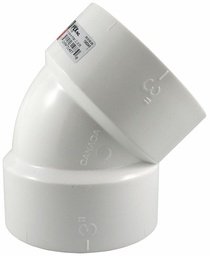 [7648325] 3"x45D PVC FGV ELBOW HxH SYSTEM 636