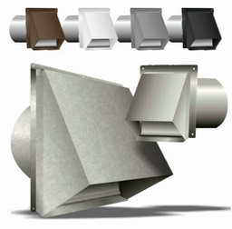 [5647704] 5" Wall Cap with Damper Black 30ga