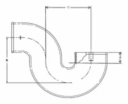 [7726251] 4" P.TRAP W. 1/2" TAPT PRIMER MJ