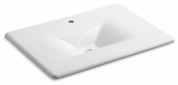 [2923065] Iron/Impressions 31" Enameled Cast Iron Vanity Sink Top