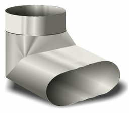 [5644736] 7" Round to 3" x 9.5" Oval Right Angle Boot